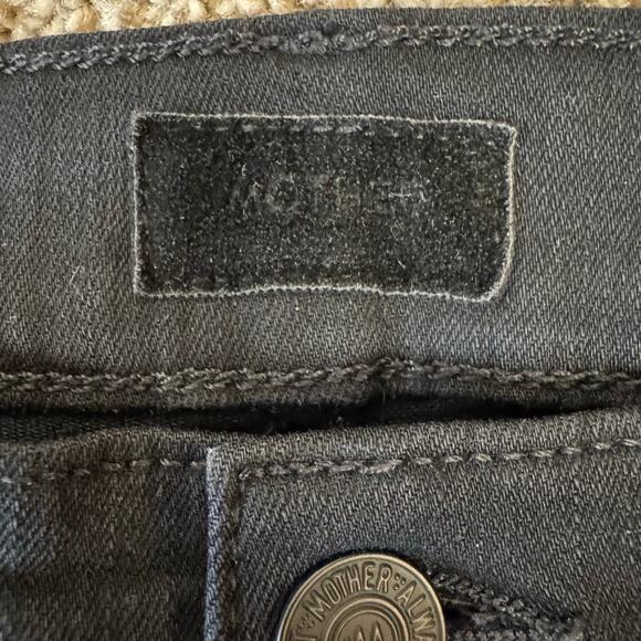 Mother The Stunner Zip Ankle Stepfray Size 26 Not Guilty Black Jeans Denim USA - Picture 9 of 13